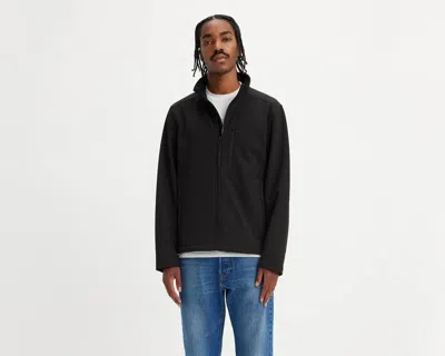 Levi's Soft Shell Stand Collar Jacket In Black