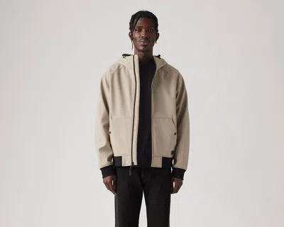 Levi's Soft Shell Hoodie Bomber Jacket In Neutral