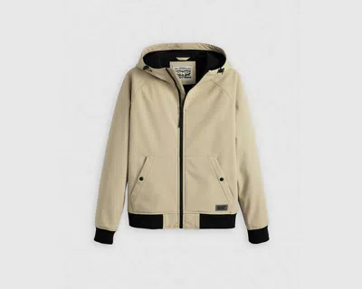 Levi's Soft Shell Hoodie Bomber Jacket In Neutral