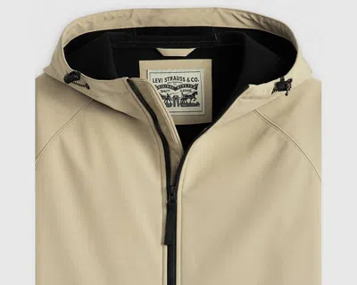 Levi's Soft Shell Hoodie Bomber Jacket In Neutral