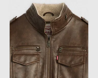 Levi's Military Bomber Jacket In Saddle