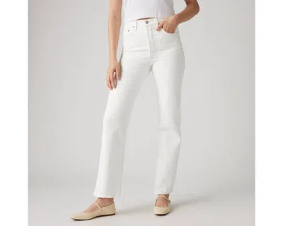Levi's 501 High Rise Crop Jeans In Surprise Guest In White
