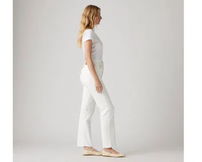 Levi's 501 High Rise Crop Jeans In Surprise Guest In White