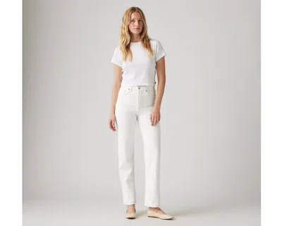 Levi's 501 High Rise Crop Jeans In Surprise Guest In White