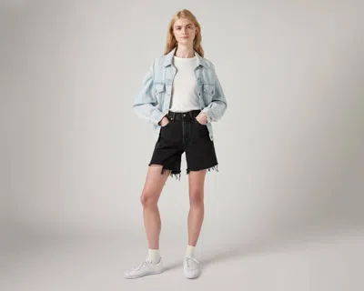 Levi's 501 Mid Thigh Shorts In Lunar Black