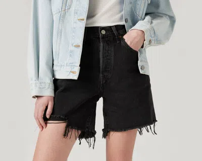 Levi's 501 Mid Thigh Shorts In Lunar Black