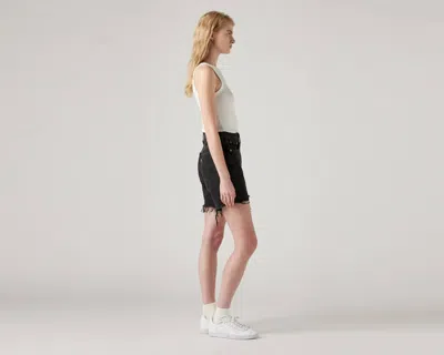 Levi's 501 Mid Thigh Shorts In Lunar Black