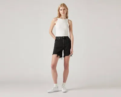 Levi's 501 Mid Thigh Shorts In Lunar Black