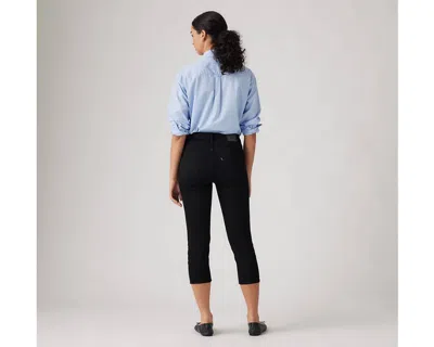 Levi's 311 Shaping Skinny Mid Rise Capri Pants In Soft Black