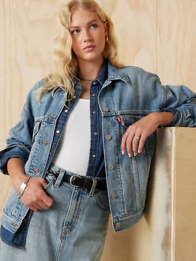 Levi's Womens Soft As Butter Original Trucker Denim Jacket Xs In Soft As Butter