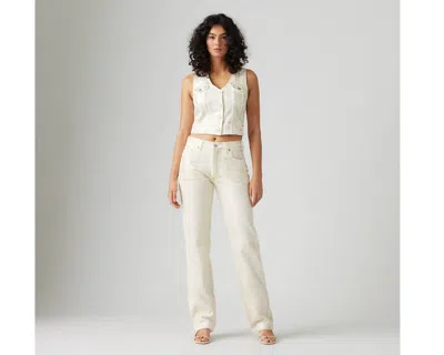 Levi's Low Pro Straight-leg Jean In Ivory White