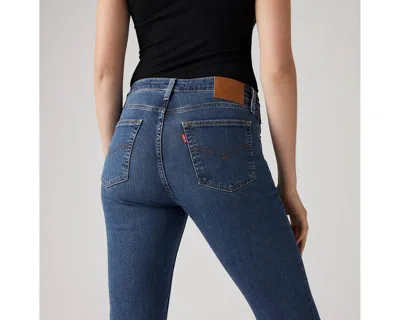 Levi's 726 High Rise Flare Jeans In Blue Wave Mid