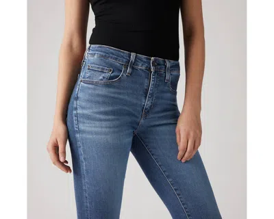 Levi's 726 High Rise Flare Jeans In Blue Wave Mid