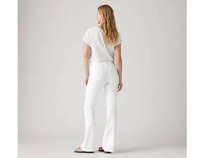 Levi's 726 High Rise Flare Jeans In Soft Clean White