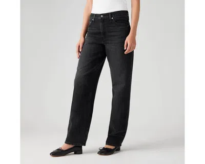 Levi's Cinch High Waist Baggy Wide Leg Jeans In Black