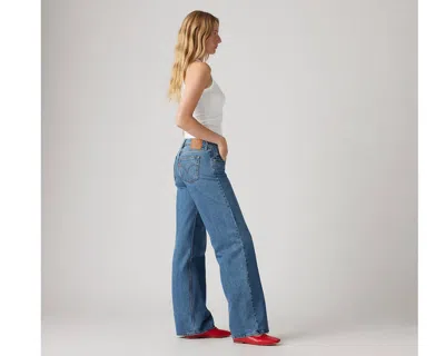 Levi's Low Loose Wide Leg Jeans In Real Recognize Real In Royal/sapphire Blue