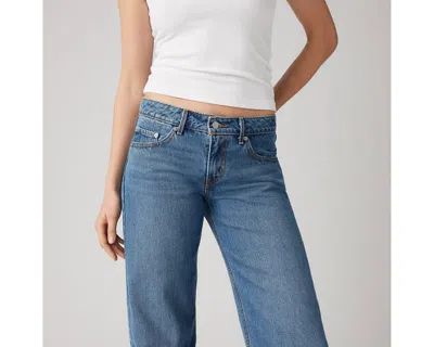 Levi's Low Loose Wide Leg Jeans In Real Recognize Real In Royal/sapphire Blue