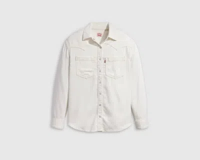 Levi's Ivory Lyocell Blend Iconic Western Shirt In Neutral