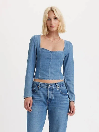 Levi's Ophelia Corset Blouse In Soft As Butter