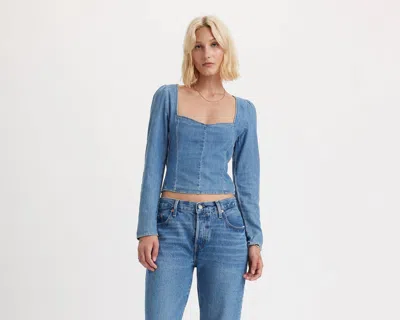 Levi's Ophelia Corset Blouse In Soft As Butter