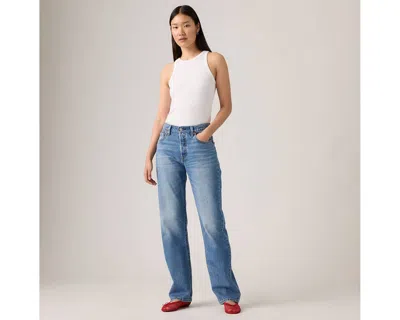 Levi's 501 Curve High Rise Straight Jeans In Lucid Dream In Blue