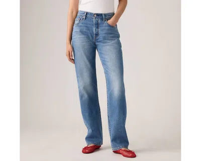 Levi's 501 Curve High Rise Straight Jeans In Lucid Dream In Blue