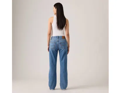 Levi's 501 Curve High Rise Straight Jeans In Lucid Dream In Blue