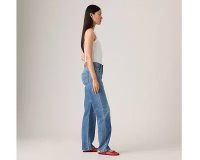 Levi's 501 Curve High Rise Straight Jeans In Lucid Dream In Blue