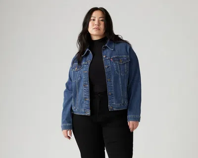 Levi's Plus Size Button-down Original Denim Trucker Jacket In See Her Run