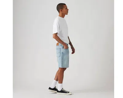 Levi's Blue 468 Stay Loose 9 Denim Shorts In Light Jog Shorts