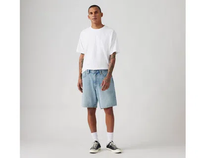 Levi's Blue 468 Stay Loose 9 Denim Shorts In Light Jog Shorts