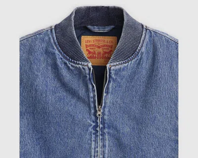 Levi's Workwear Sansome Padded Denim Vest In Navy