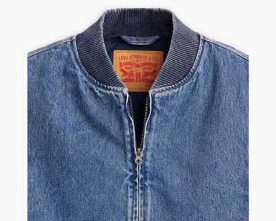 Levi's Workwear Sansome Padded Denim Vest In Navy