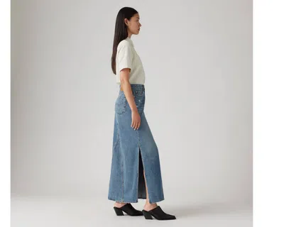 Levi's Icon Maxi Skirt In Blue