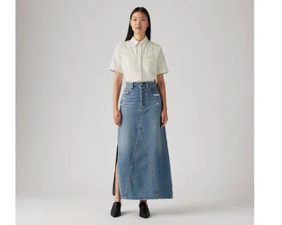Levi's Icon Maxi Skirt In Blue