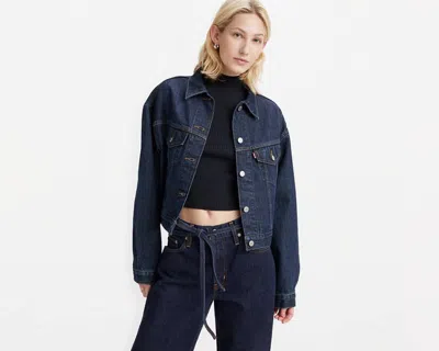 Levi's Chic Fur-lined Women's Jacket In Blue