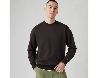 Levi's Authentic Crewneck Sweatshirt In Black Agate