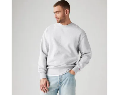 Levi's Authentic Crewneck Sweatshirt In Light Heather Grey