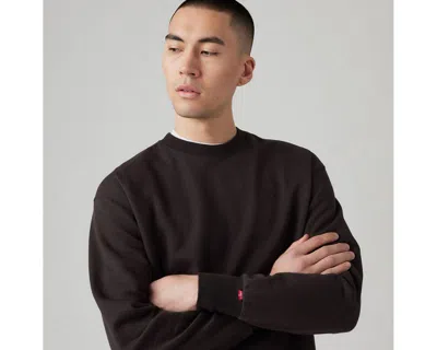 Levi's Authentic Crewneck Sweatshirt In Black Agate