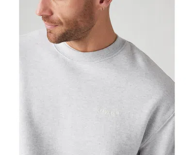 Levi's Authentic Crewneck Sweatshirt In Light Heather Grey