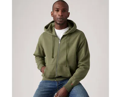 Levi's Authentic Full Zip Sweatshirt In Green