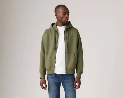 Levi's Authentic Full Zip Sweatshirt In Green