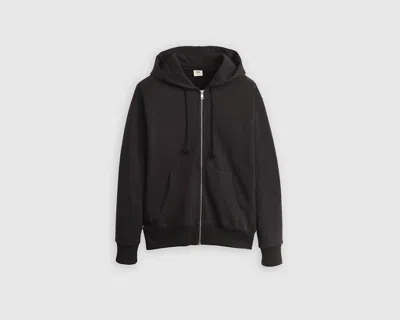 Levi's Authentic Full Zip Sweatshirt In Black Agate