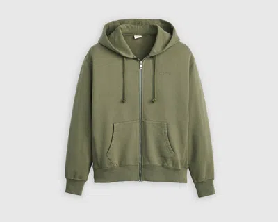 Levi's Authentic Full Zip Sweatshirt In Green