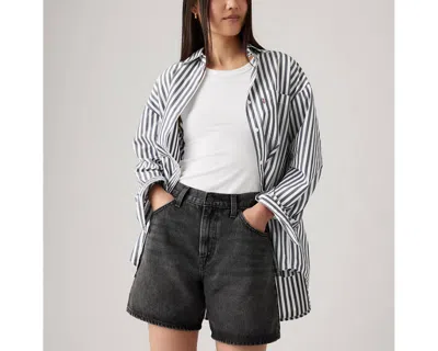 Levi's 501 Mid-thigh High Rise Straight Fit Denim Shorts In Case Close