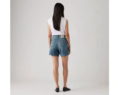 Levi's High Rise Baggy Linen+ Denim Shorts In Stop Flaxing Short