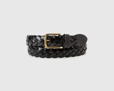 Levi's Leather Braid Belt In Black