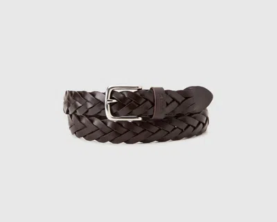 Levi's Leather Braid Belt In Brown