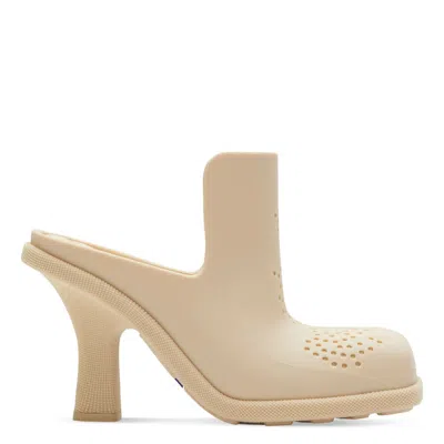 Burberry Highland Equestrian Knight Square-toe Mules