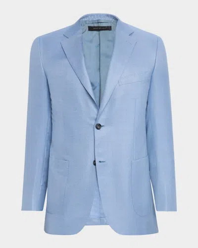 Brioni Men's Soft Cashmere-blend Sport Jacket In Sky Blue